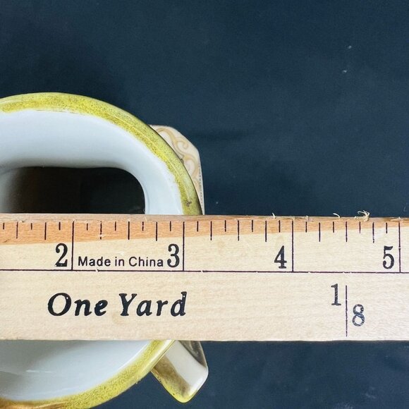 Hand-Painted Landscape Porcelain Vase Gold Accents Made In Japan - Picture 9 of 10